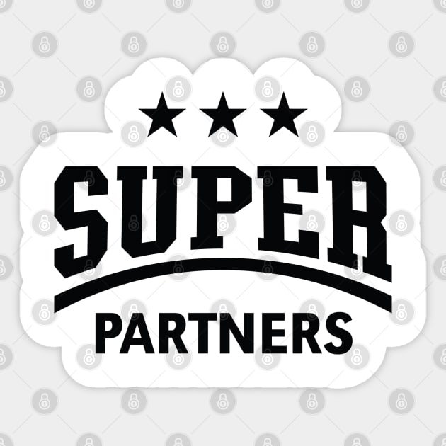 Super Partners (Black) Sticker by MrFaulbaum